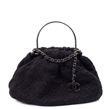 Chanel Top Handle Tweed Top Handle in Black, Fabric — Alternate View 8