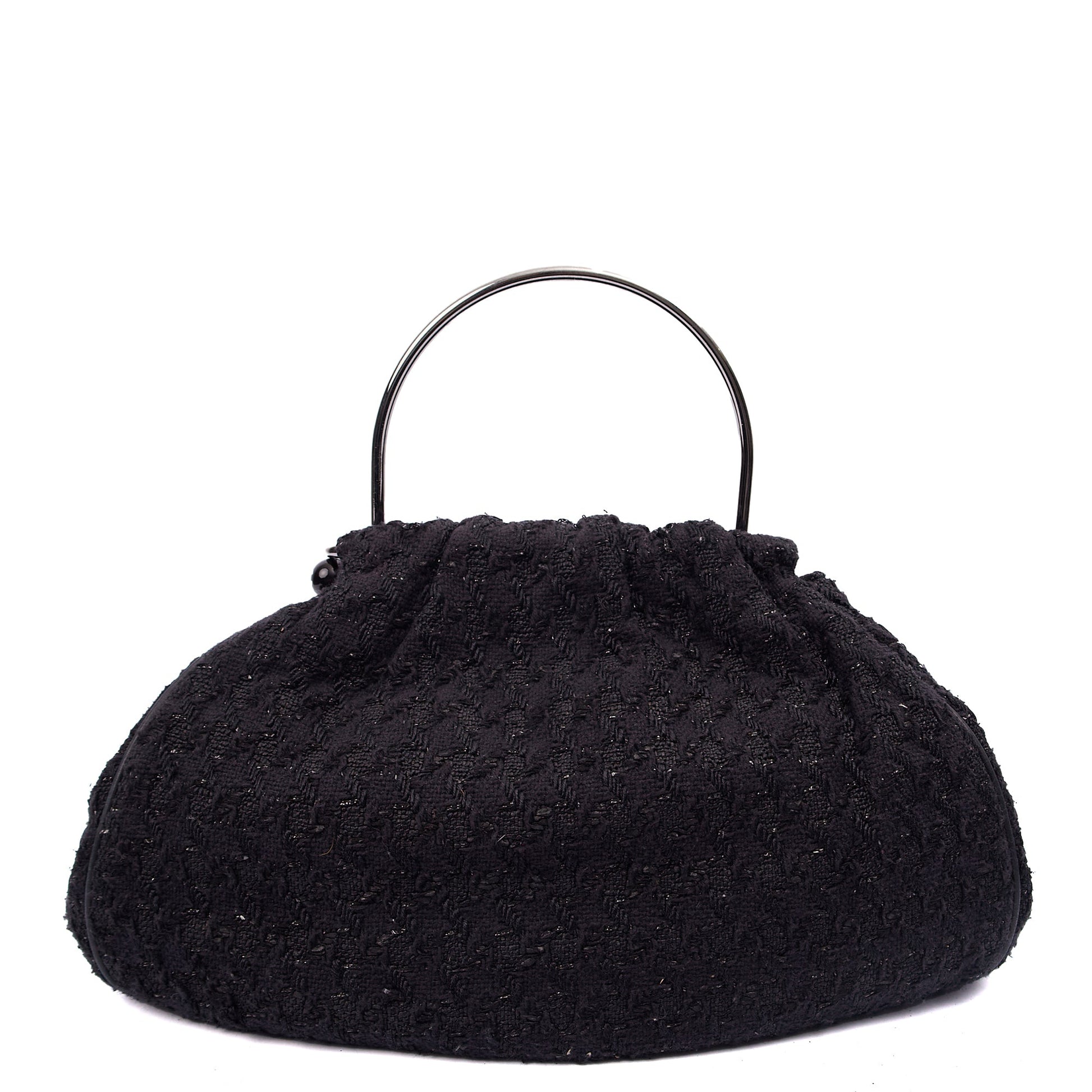 Chanel Top Handle Tweed Top Handle in Black, Fabric — Alternate View 10