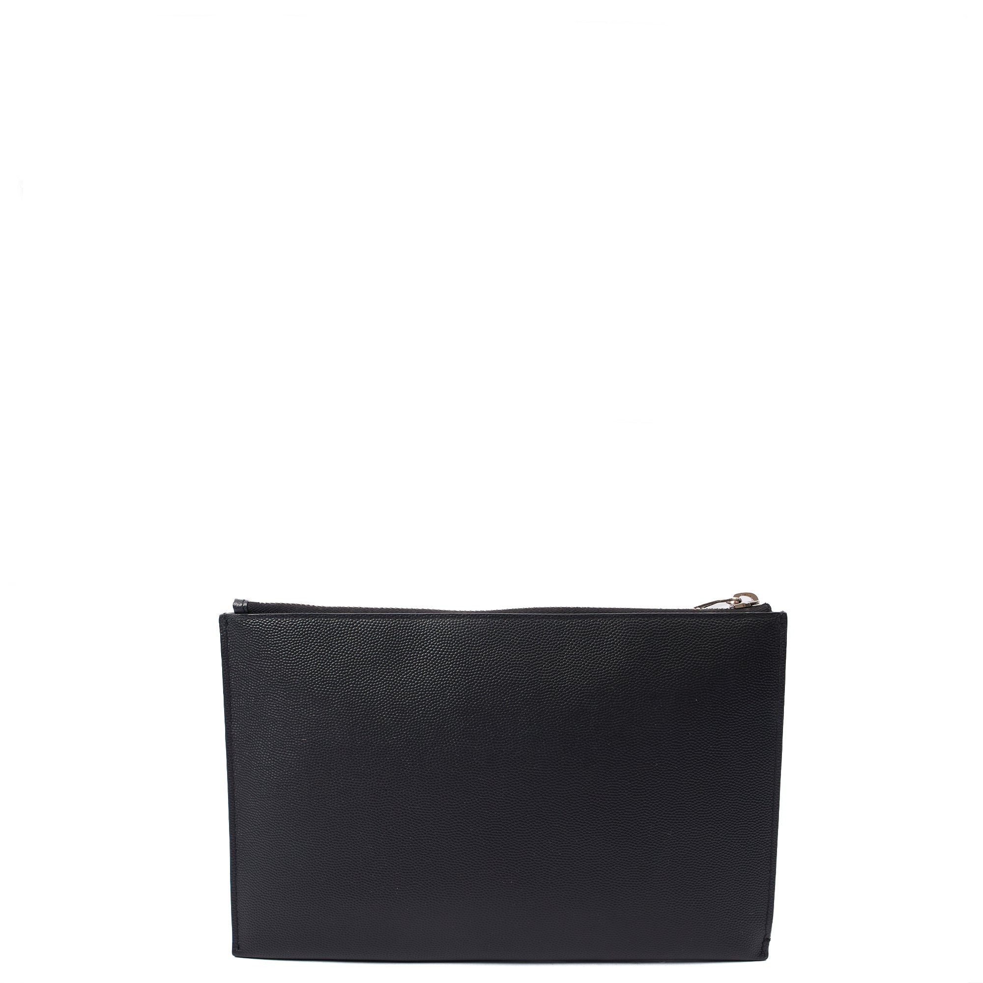 Saint Laurent Clutch Pouch in Black, Leather — Alternate View 10
