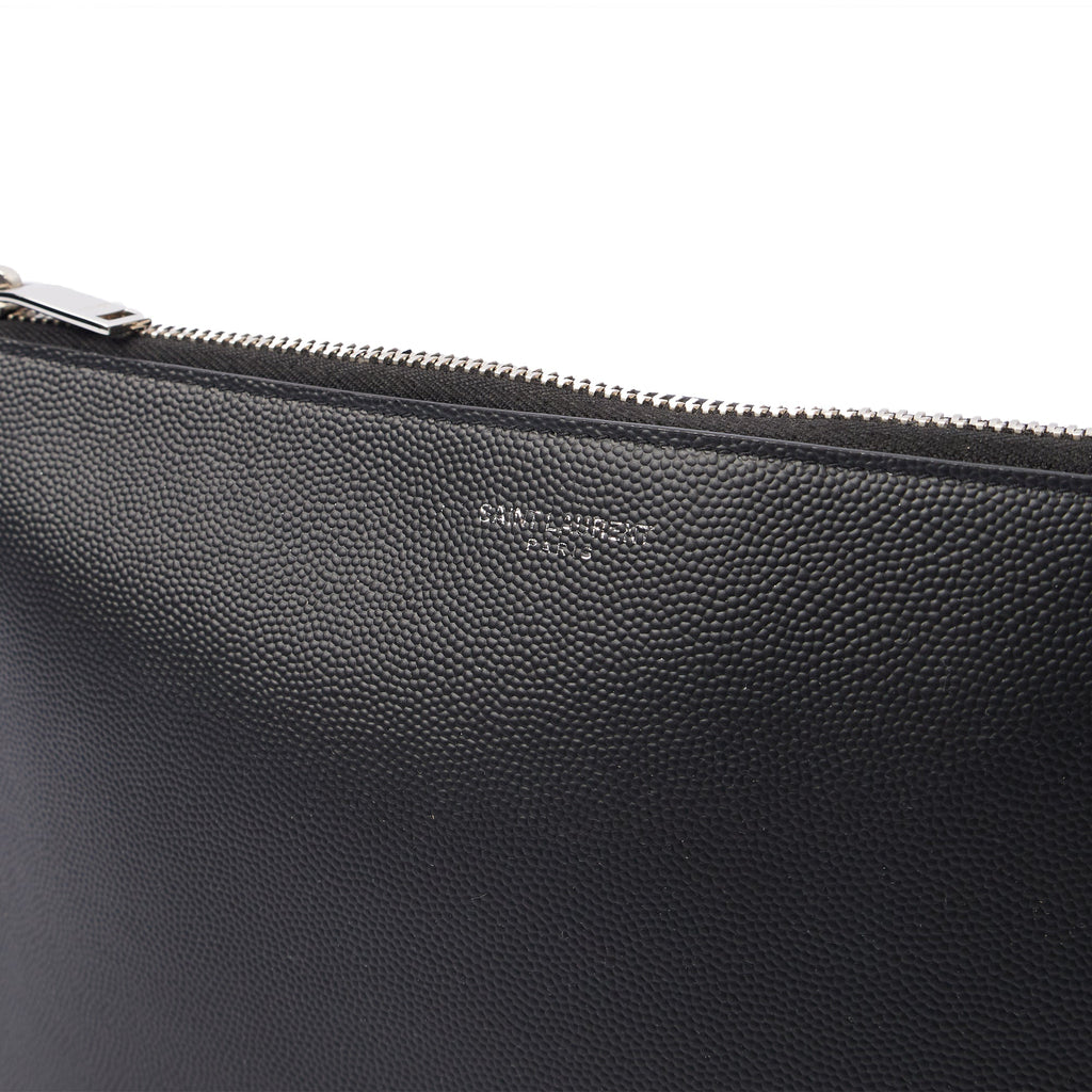 Saint Laurent Clutch Pouch in Black, Leather — Alternate View 12