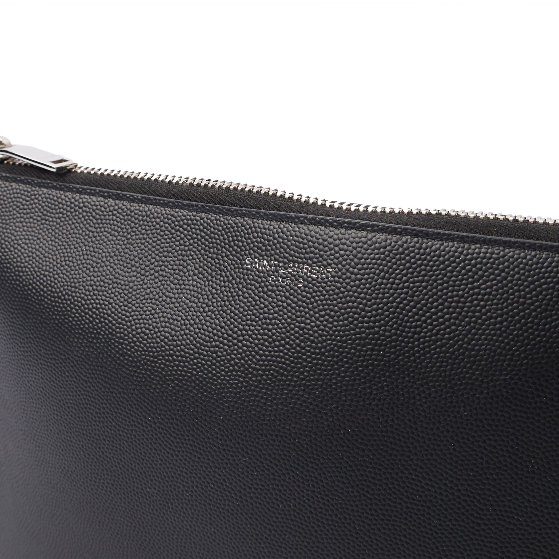 Saint Laurent Clutch Pouch in Black, Leather — Alternate View 12