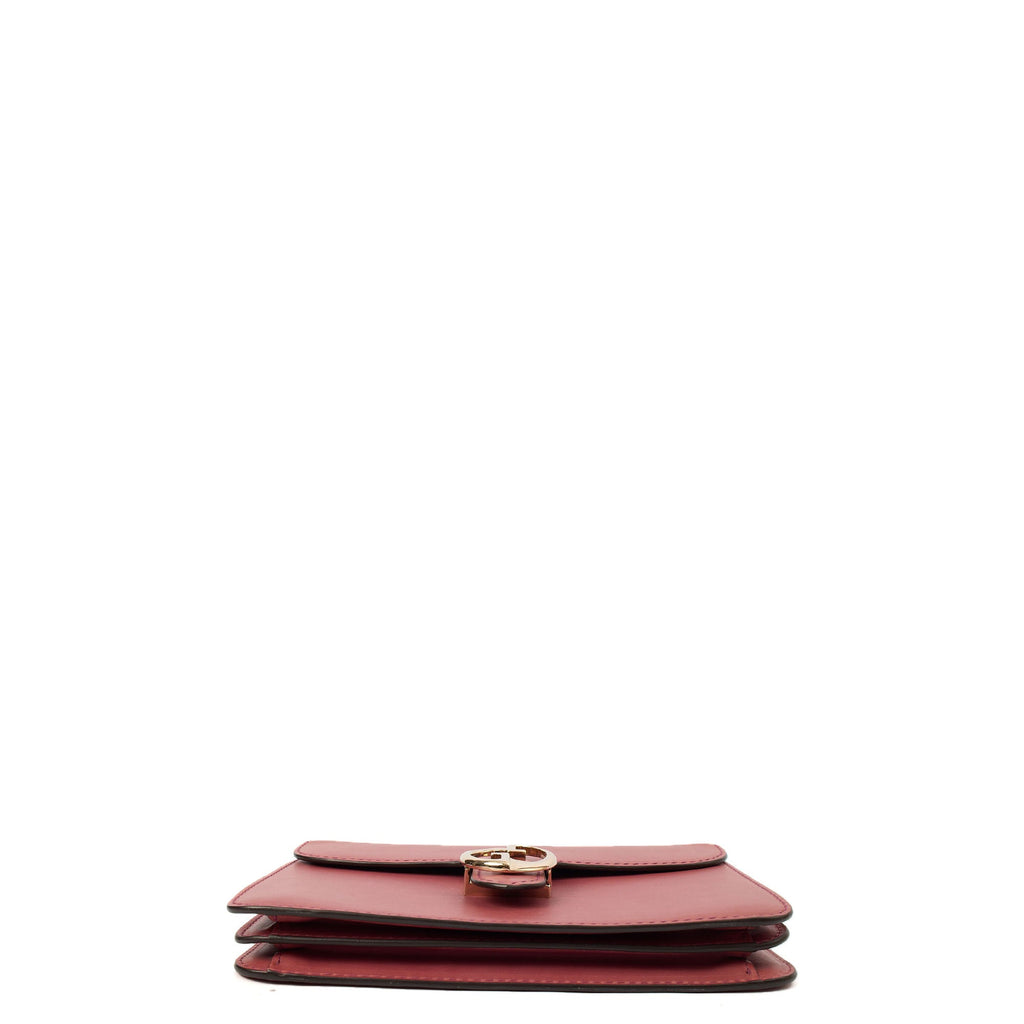 Gucci Shoulder Bag 1973 Crossbody in Pink, Leather — Detail View