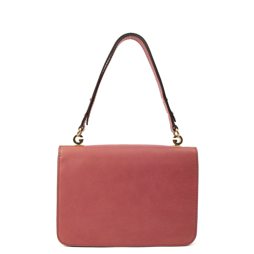 Gucci Shoulder Bag 1973 Crossbody in Pink, Leather — Top View