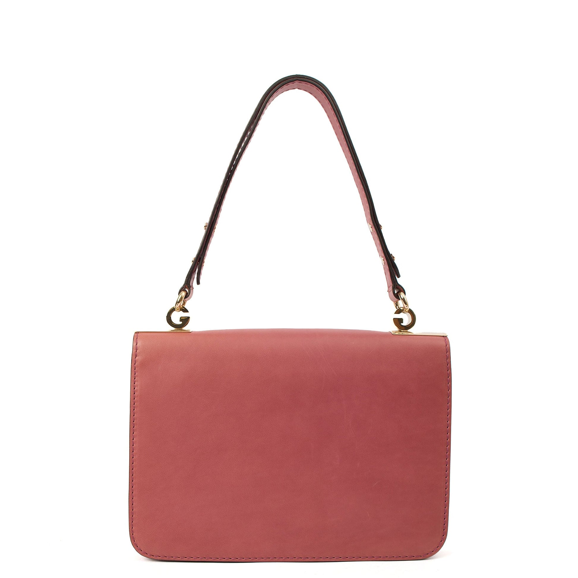 Gucci Shoulder Bag 1973 Crossbody in Pink, Leather — Top View