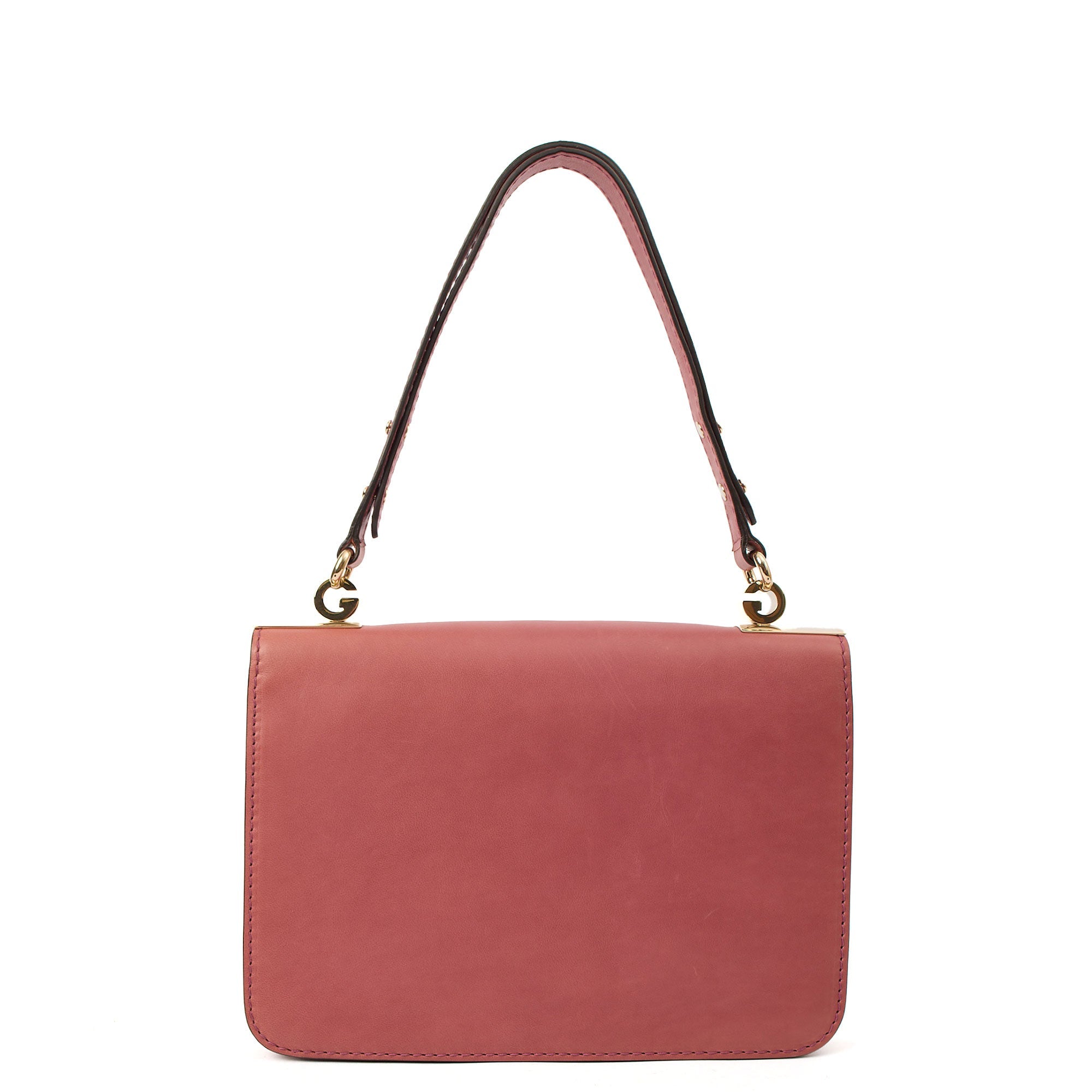 Gucci Shoulder Bag 1973 Crossbody in Pink, Leather — Top View