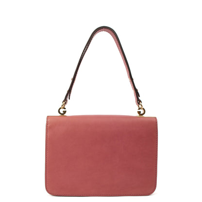 Gucci Shoulder Bag 1973 Crossbody in Pink, Leather — Top View
