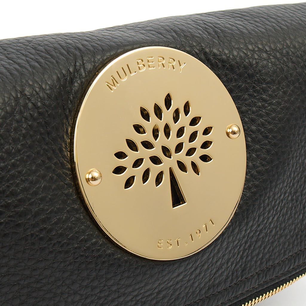 Mulberry Clutch Daria Pouch in Black, Calfskin Leather — Lifestyle View