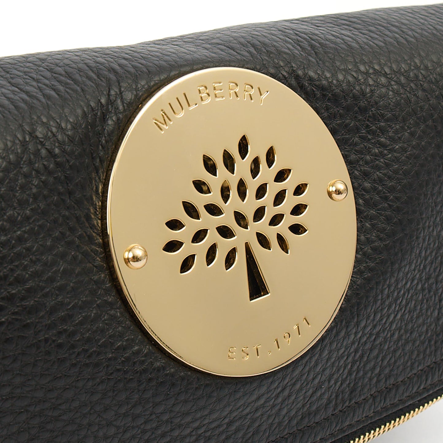 Mulberry Clutch Daria Pouch in Black, Calfskin Leather — Lifestyle View
