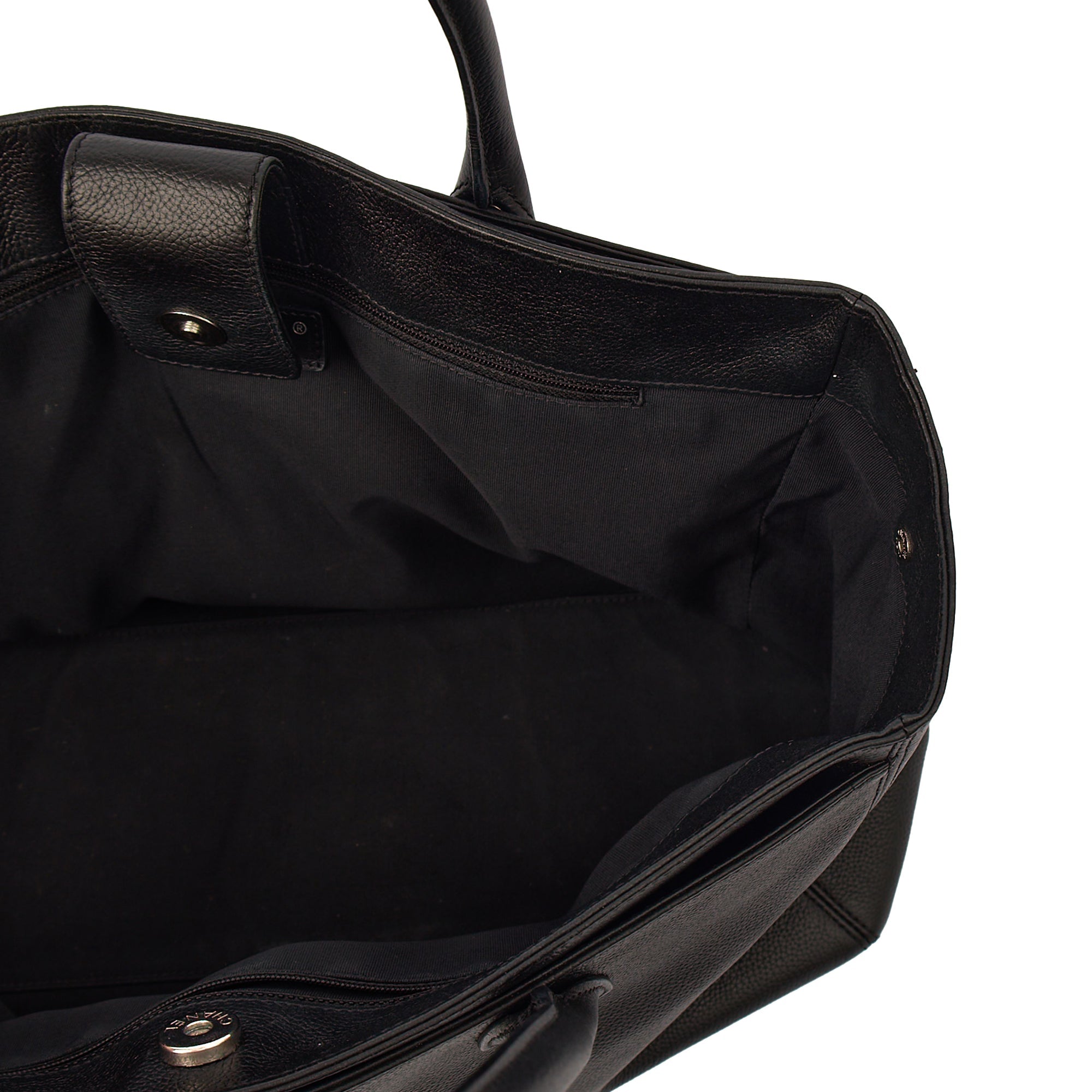 Chanel Tote Executive Cerf Shopper Tote in Black, Calfskin Leather — Alternate View 12