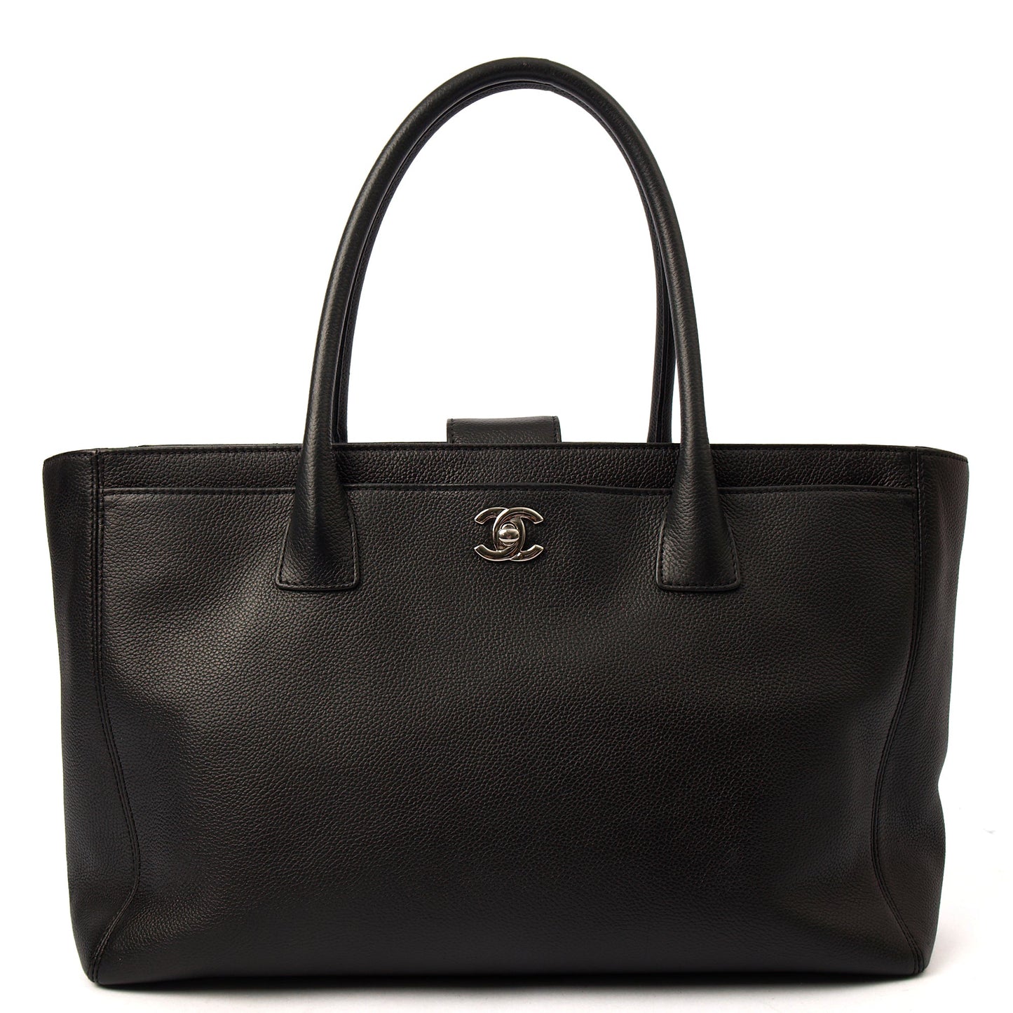 Chanel Tote Executive Cerf Shopper Tote in Black, Calfskin Leather — Alternate View 7