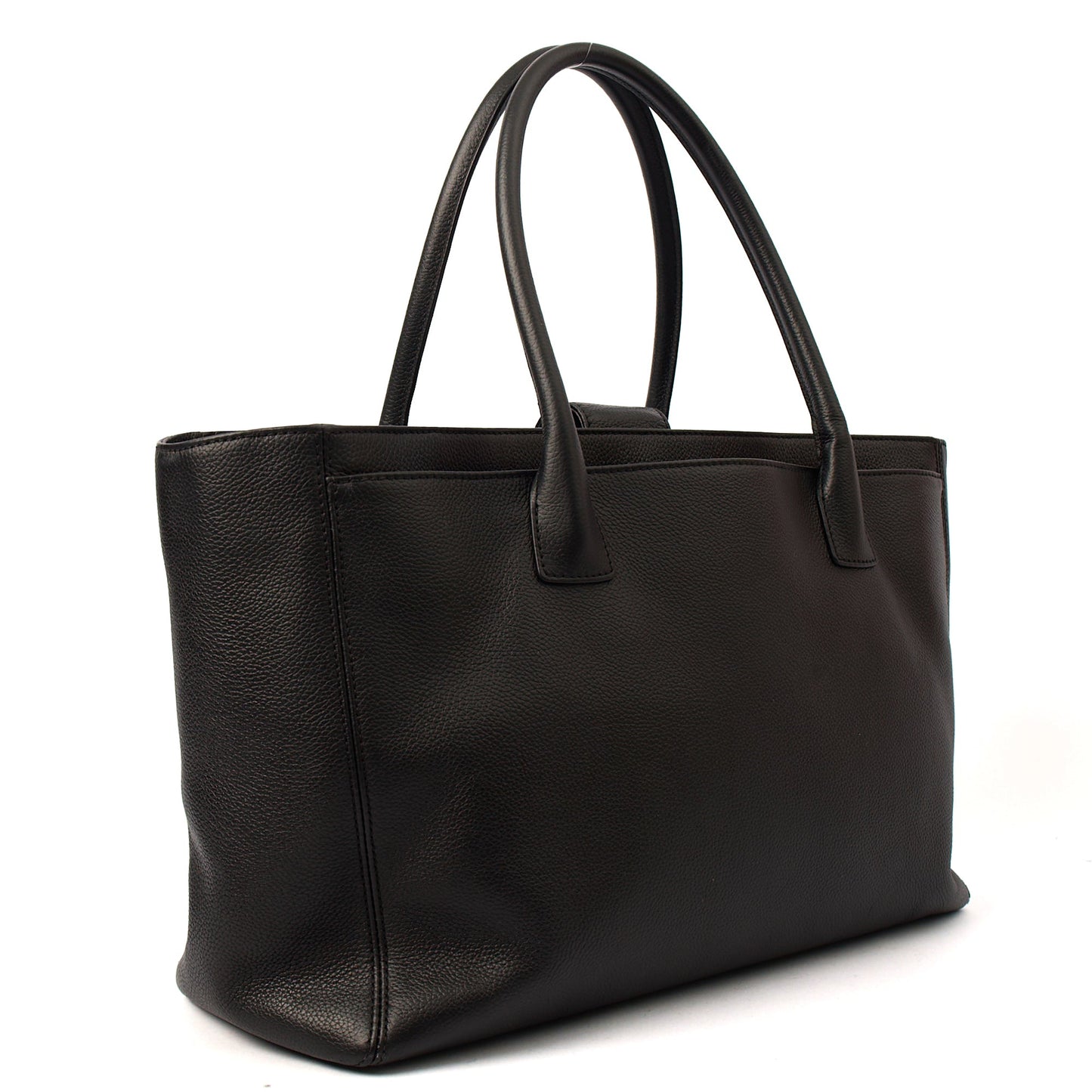 Chanel Tote Executive Cerf Shopper Tote in Black, Calfskin Leather — Alternate View 9