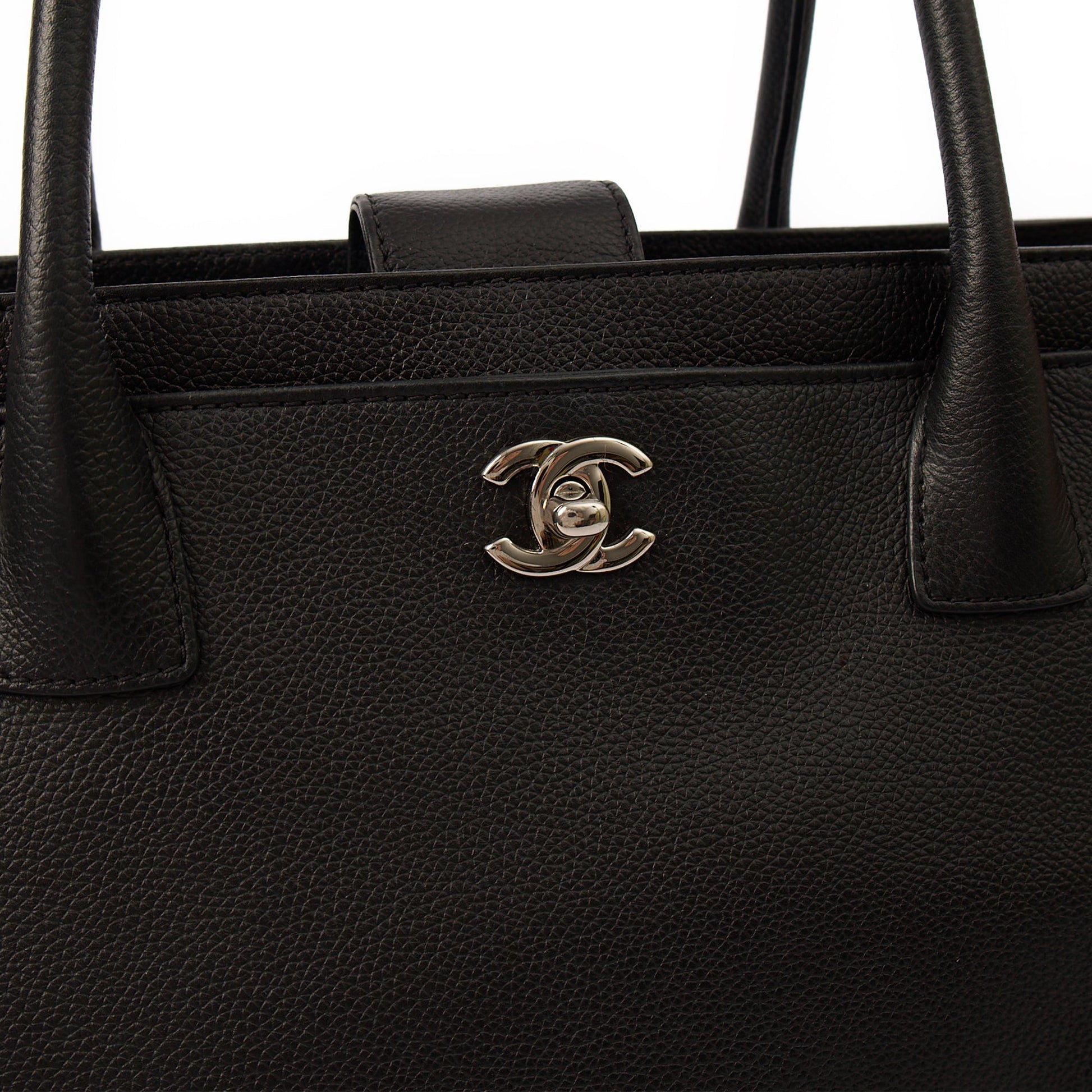 Chanel Tote Executive Cerf Shopper Tote in Black, Calfskin Leather — Alternate View 8