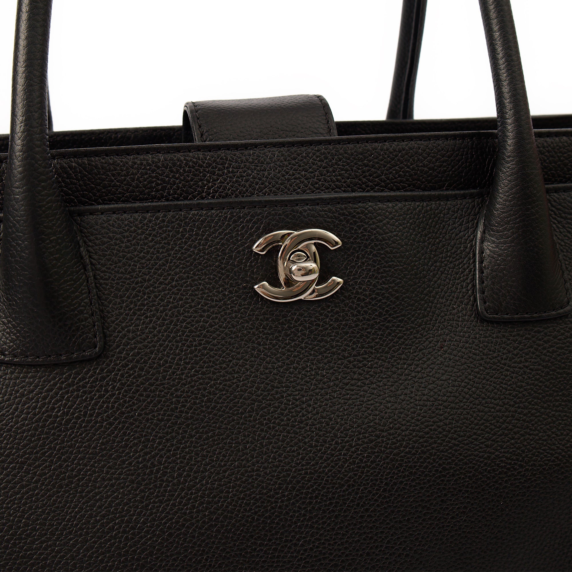 Chanel Tote Executive Cerf Shopper Tote in Black, Calfskin Leather — Alternate View 8