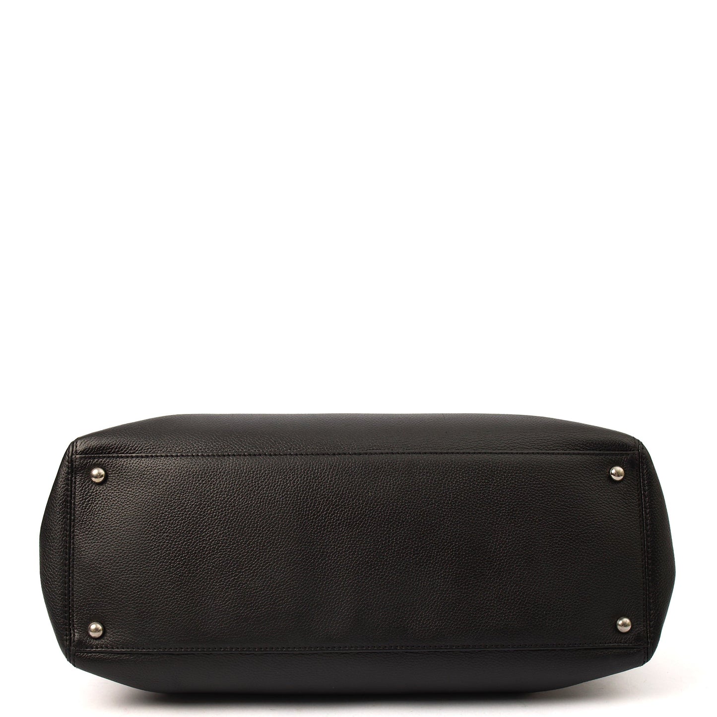 Chanel Tote Executive Cerf Shopper Tote in Black, Calfskin Leather — Detail View