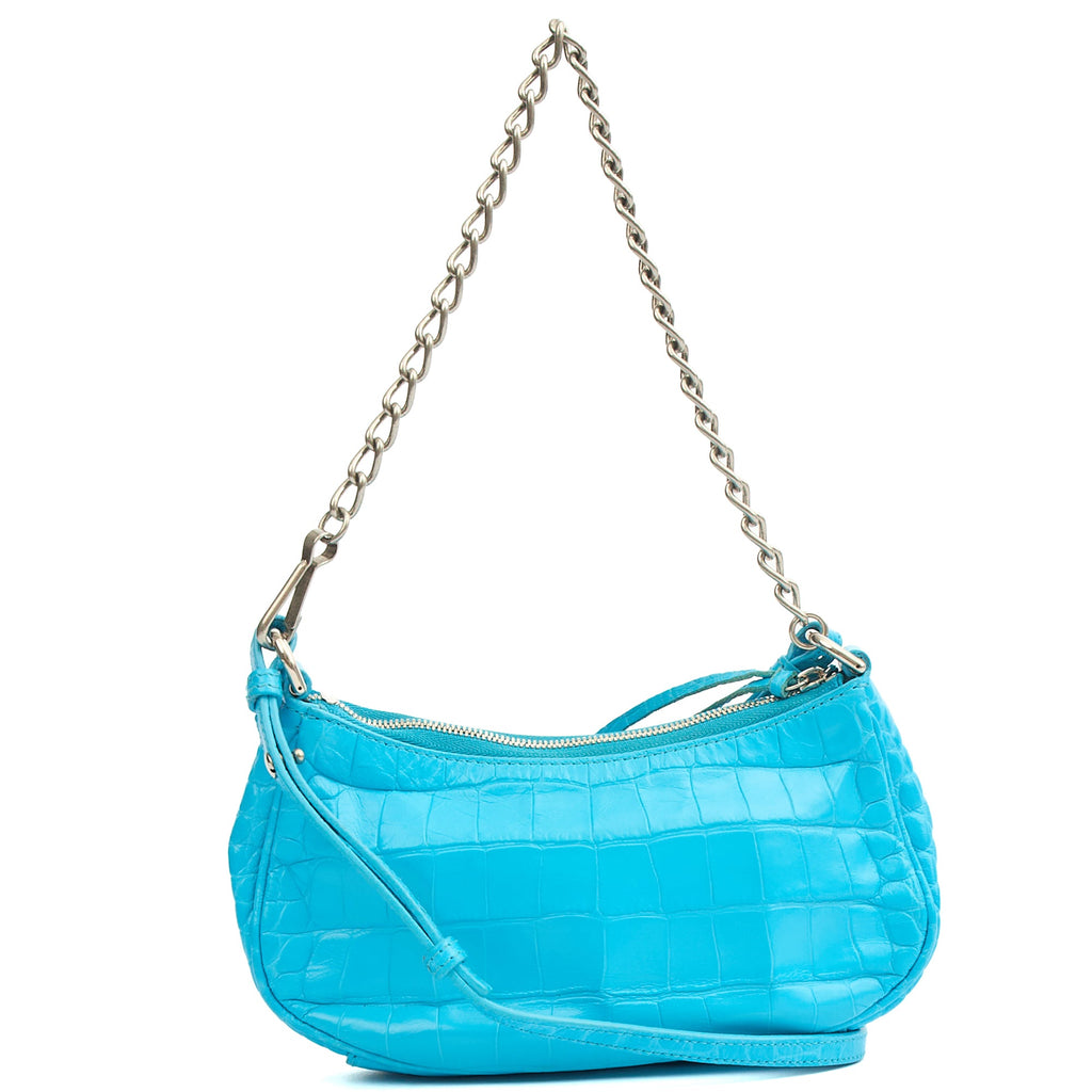 Balenciaga Cross Body Le Cagole S in Blue, Exotic Effect Leather — Alternate View 9