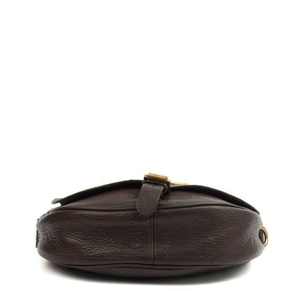 Mulberry Cross Body Vintage Shoulder Bag in Brown, Calfskin Leather — Detail View