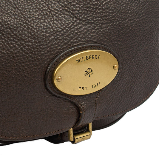 Mulberry Cross Body Vintage Shoulder Bag in Brown, Calfskin Leather — Side View
