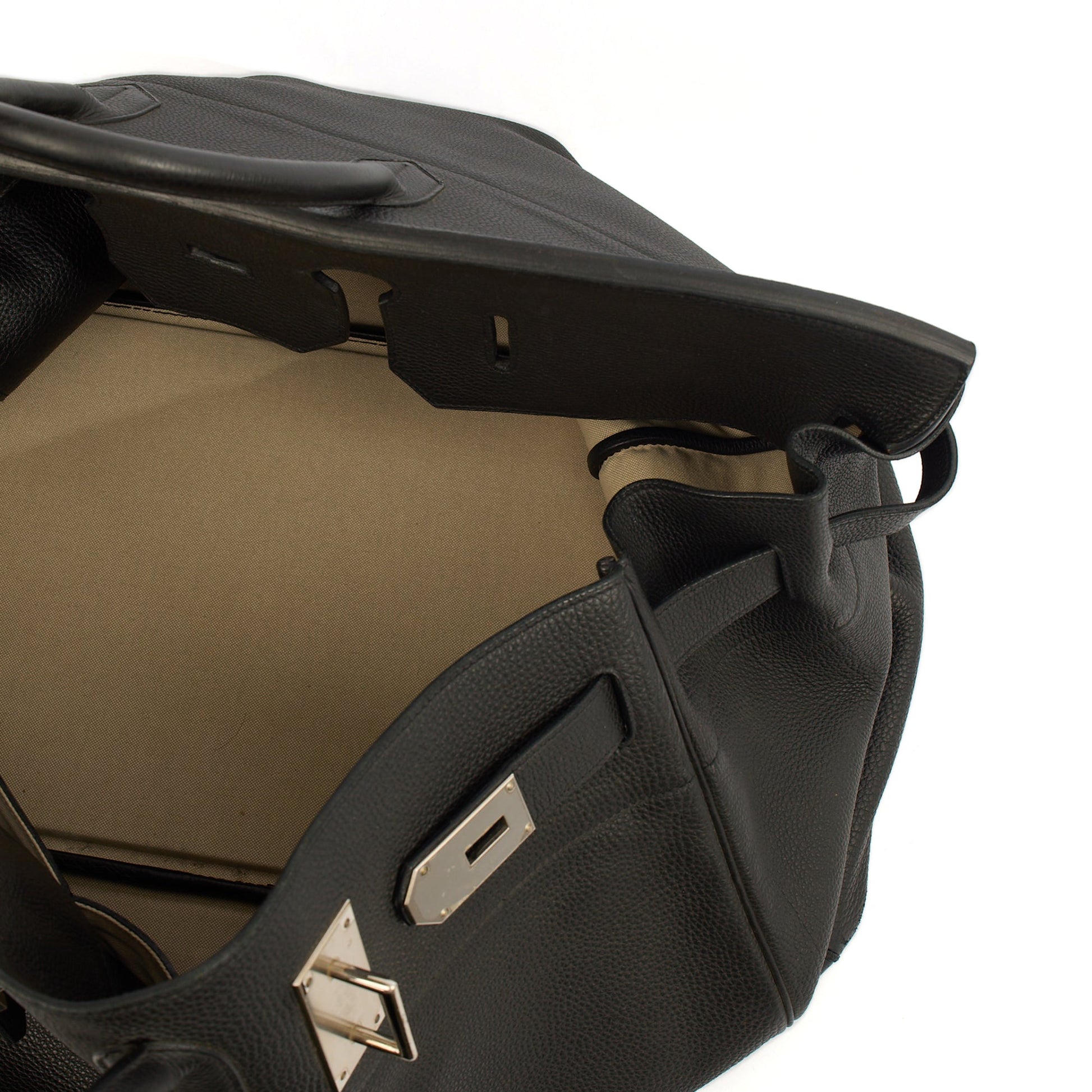 Hermes HAC 60 in Black, Togo Leather — Alternate View 24