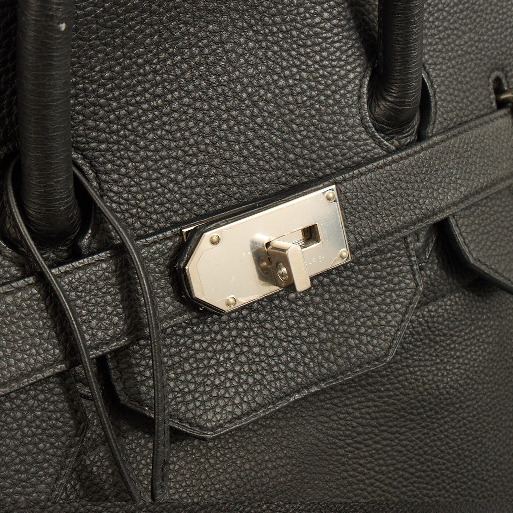 Hermes HAC 60 in Black, Togo Leather — Alternate View 14