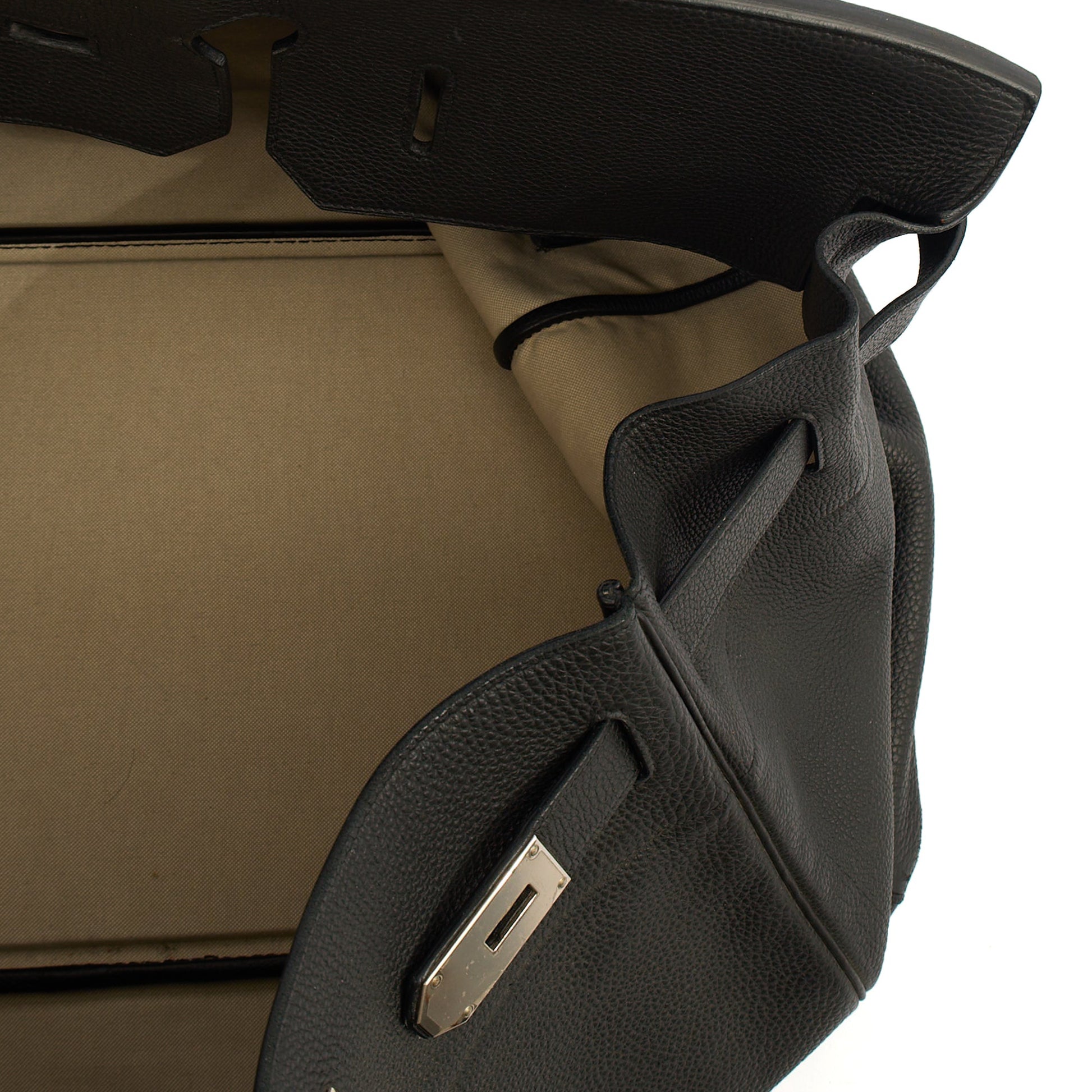 Hermes HAC 60 in Black, Togo Leather — Alternate View 11