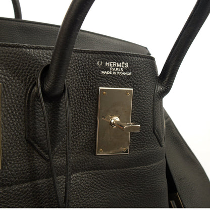 Hermes HAC 60 in Black, Togo Leather — Alternate View 7