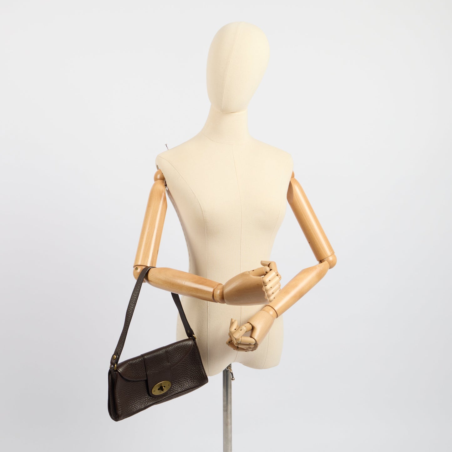 Mulberry Shoulder Bag Zinia  in Brown, Leather — Side View