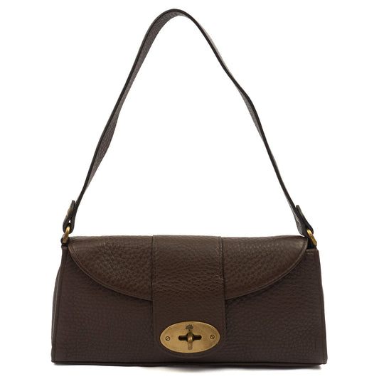 Mulberry Shoulder Bag Zinia  in Brown, Leather — Front View