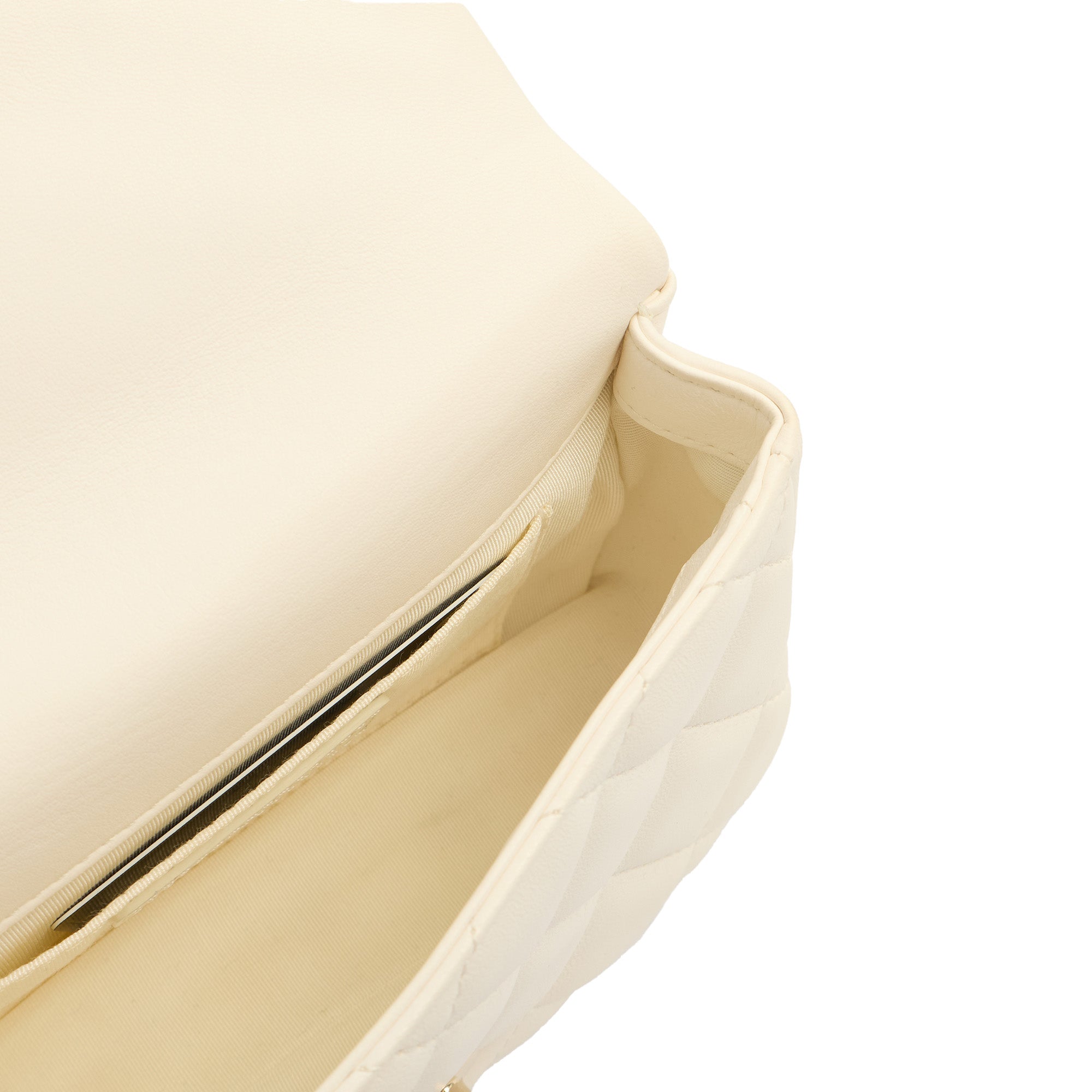 Chanel Cross Body Flap Bag in White, Lambskin Leather — Alternate View 10