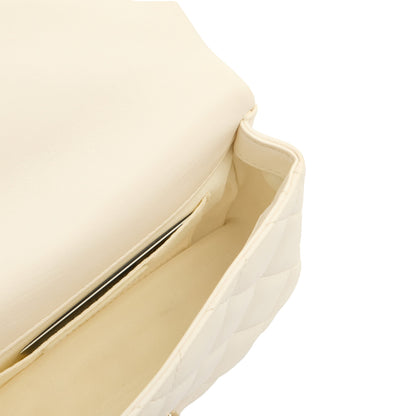 Chanel Cross Body Flap Bag in White, Lambskin Leather — Alternate View 10