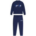 Trapstar Chenille Decoded Zip Tracksuit-Navy/Dazzling Blue/Black — XXS — Front View