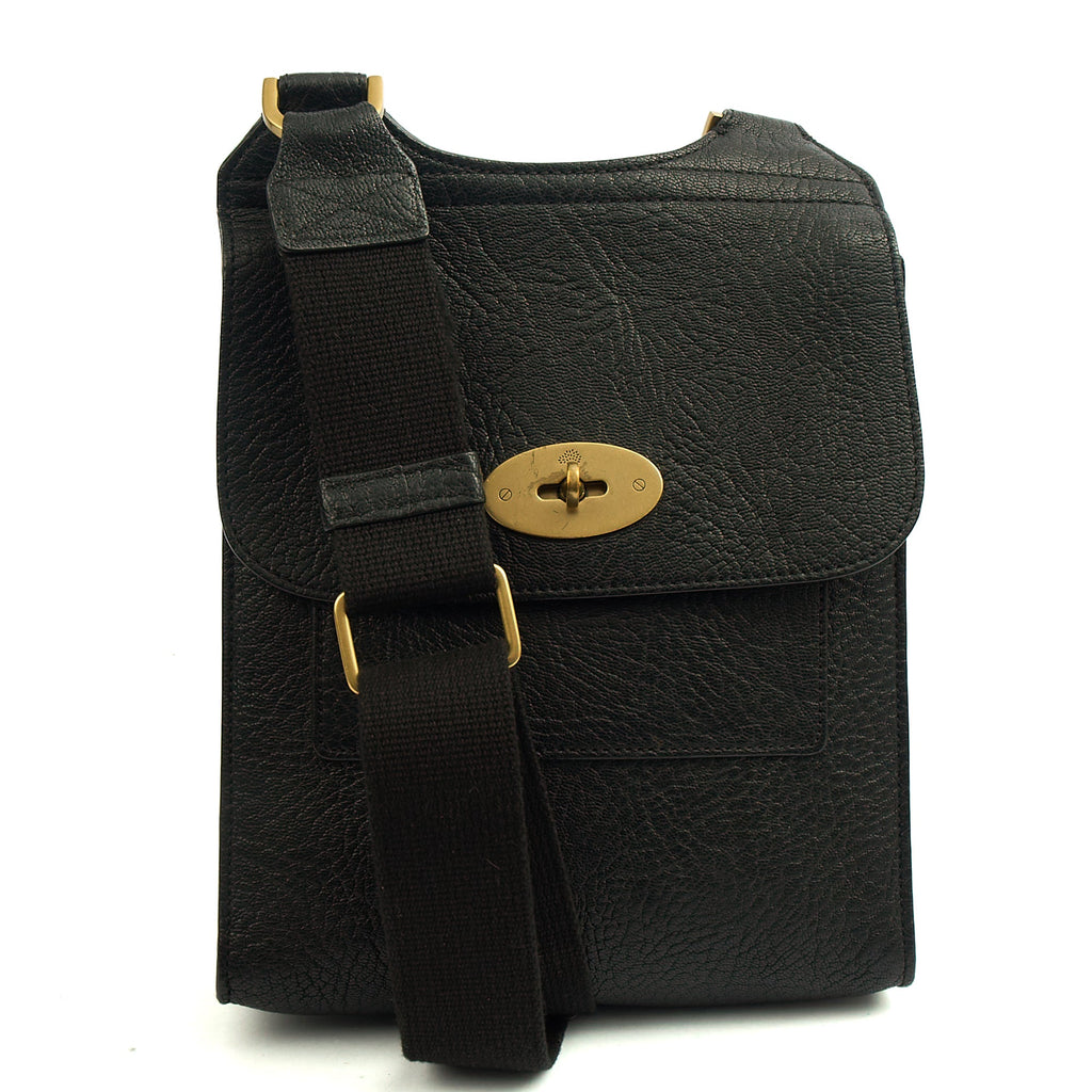 Mulberry Cross Body Antony in Black, Leather — Front View