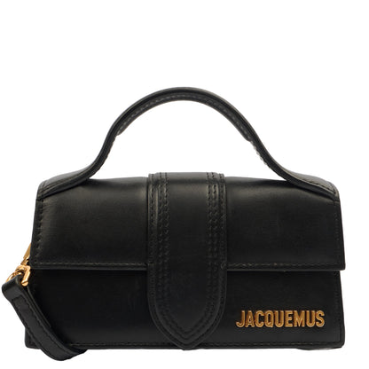 Jacquemus Cross Body Le Bambino in Black, Leather — Front View