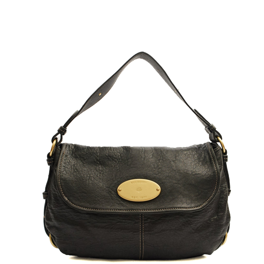 Mulberry Shoulder Bag Hayden in Black, Calfskin Leather — Front View
