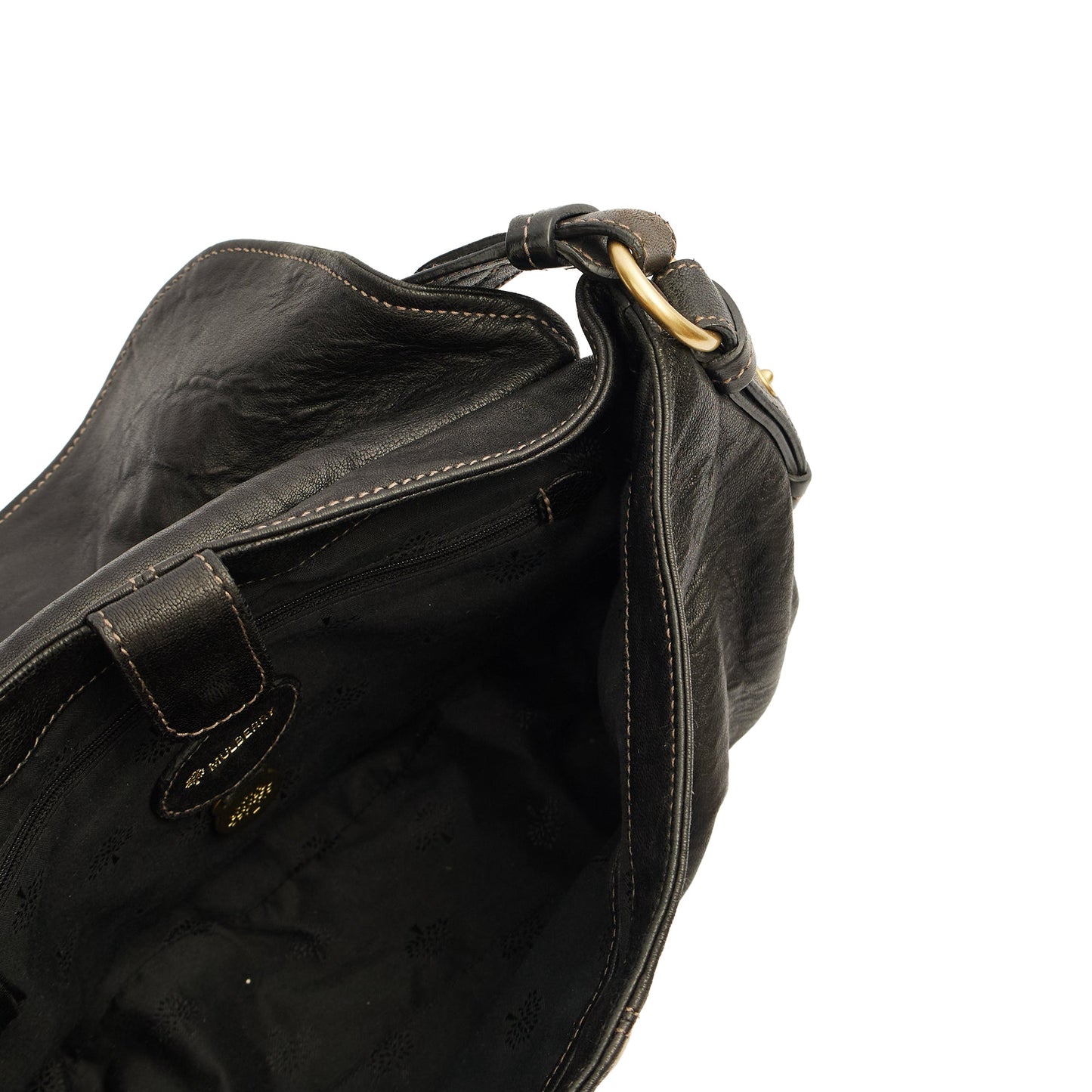 Mulberry Shoulder Bag Hayden in Black, Calfskin Leather — Detail View