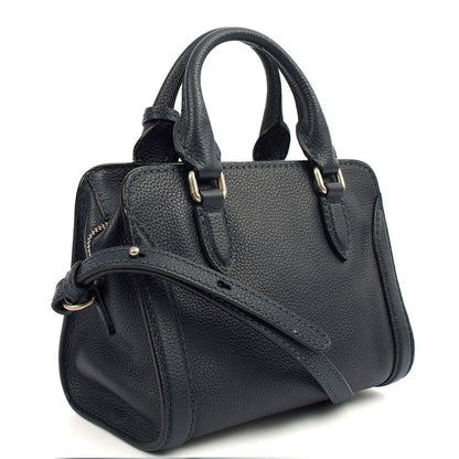 Alexander McQueen Cross Body Skull Bag - Small in Navy, Leather — Alternate View 15