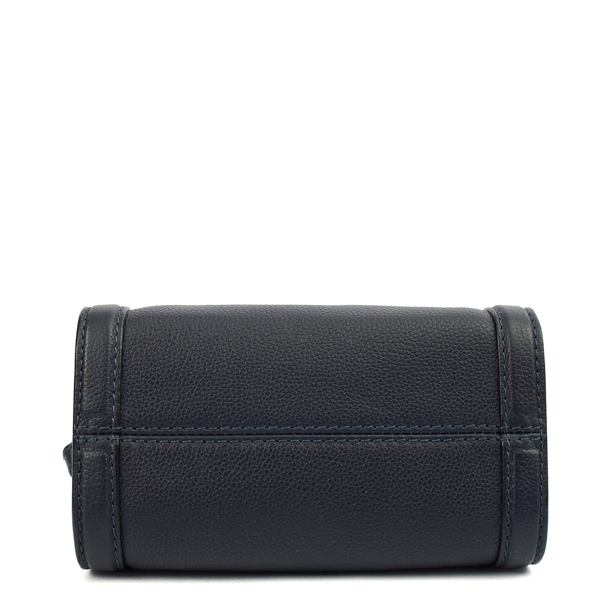 Alexander McQueen Cross Body Skull Bag - Small in Navy, Leather — Detail View