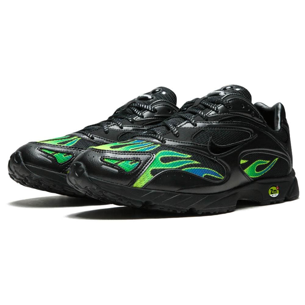 Supreme x Nike Zoom Streak Spectrum Plus Black Volt — UK 3 | EU 35.5 | US 3.5 — Side View
