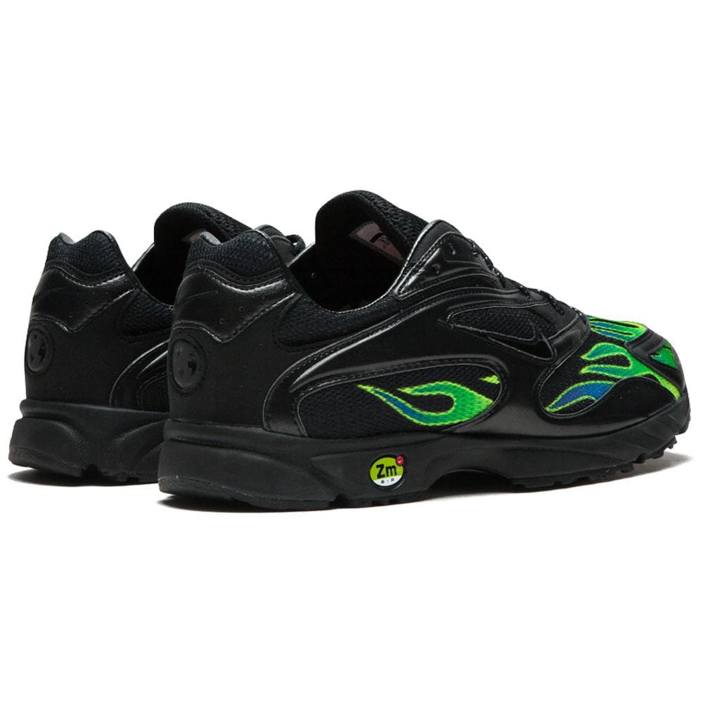 Supreme x Nike Zoom Streak Spectrum Plus Black Volt — UK 3 | EU 35.5 | US 3.5 — Back View