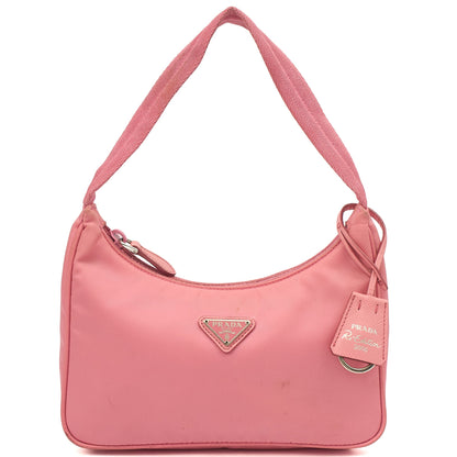 Prada Mini Bag Re-edition 2000 Nylon Mini Bag in Pink, Nylon — Front View