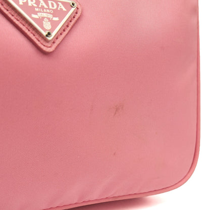 Prada Mini Bag Re-edition 2000 Nylon Mini Bag in Pink, Nylon — Detail View