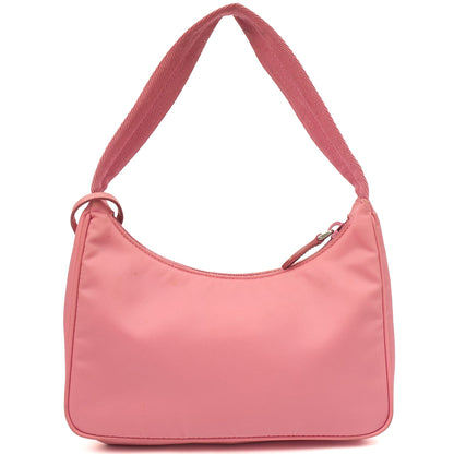 Prada Mini Bag Re-edition 2000 Nylon Mini Bag in Pink, Nylon — Back View