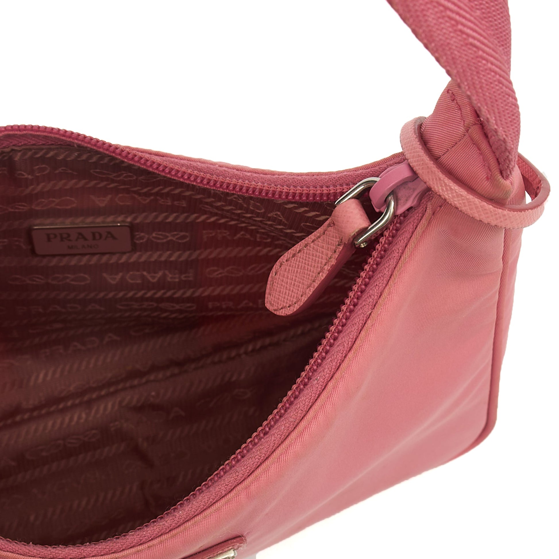 Prada Mini Bag Re-edition 2000 Nylon Mini Bag in Pink, Nylon — Alternate View 21