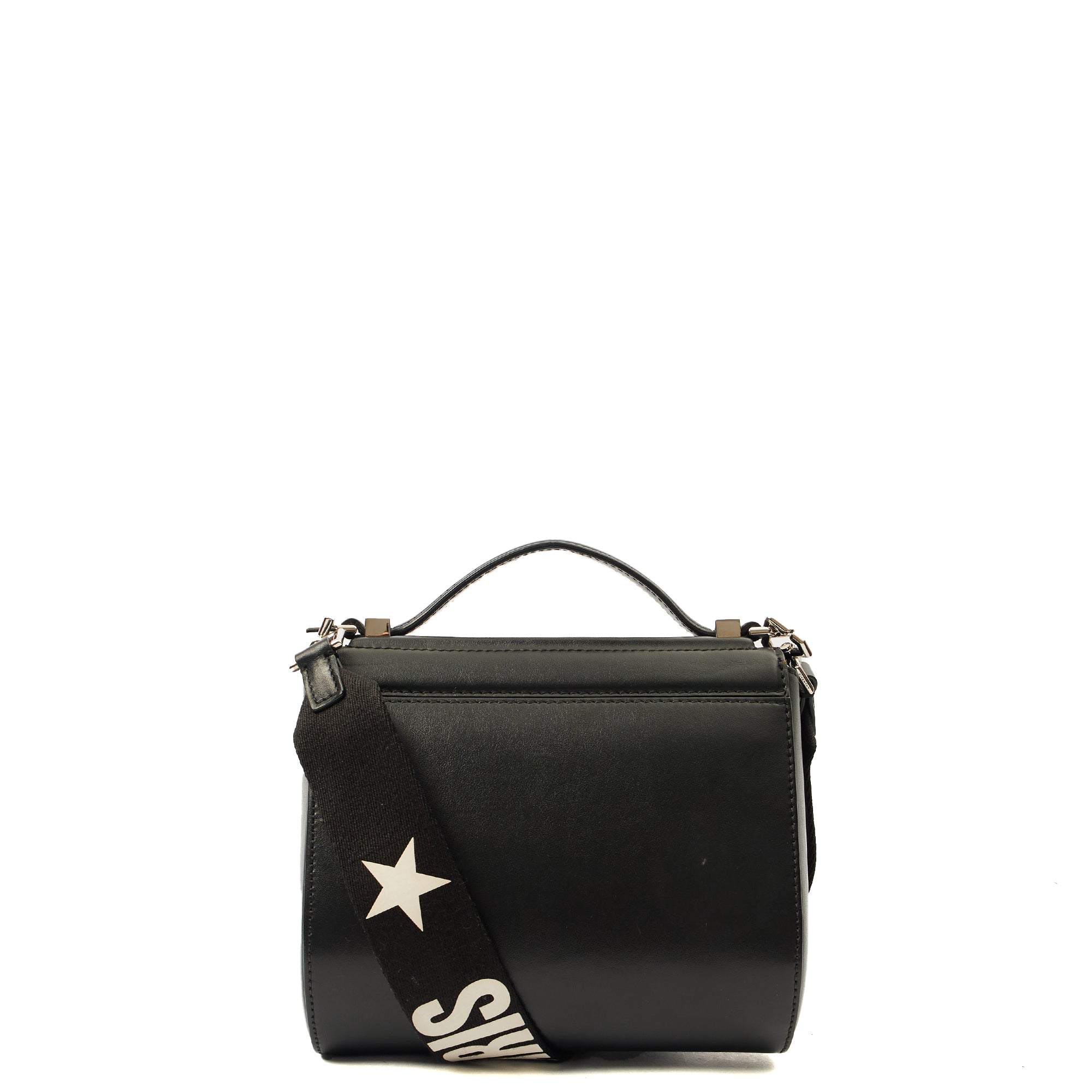 Givenchy Top Handle Pandora Box - Mini in Black, Box Calfskin — Back View