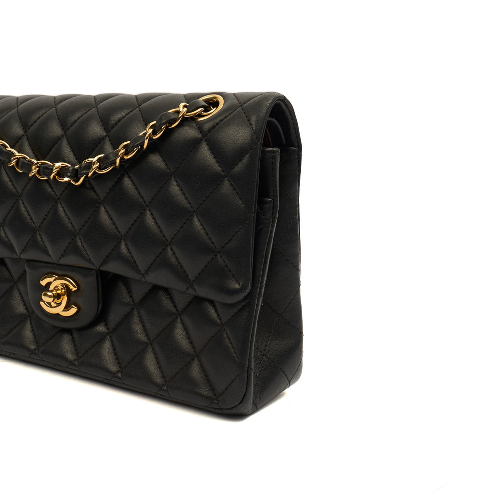 Chanel Classic Double Flap - Medium in Black, Lambskin Leather — Lifestyle View