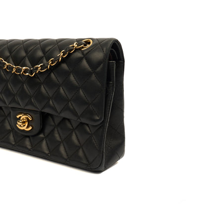 Chanel Classic Double Flap - Medium in Black, Lambskin Leather — Lifestyle View