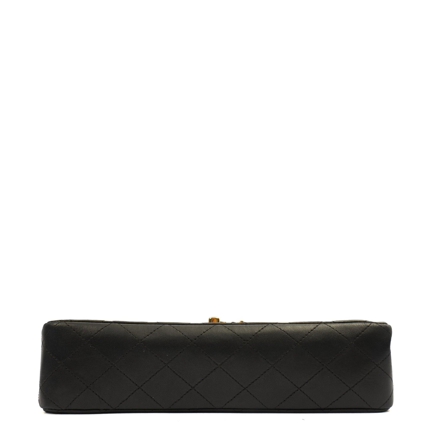 Chanel Classic Double Flap - Medium in Black, Lambskin Leather — Detail View