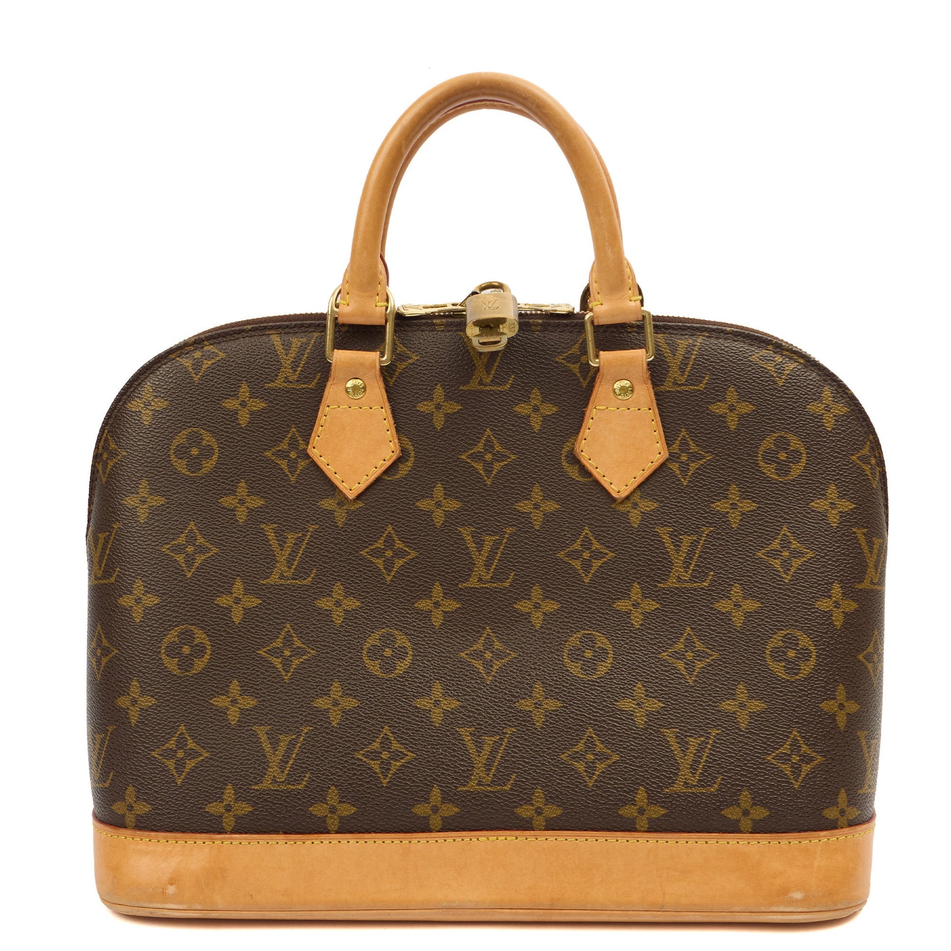 Louis Vuitton Top Handle Alma PM in Monogram, Canvas — Front View