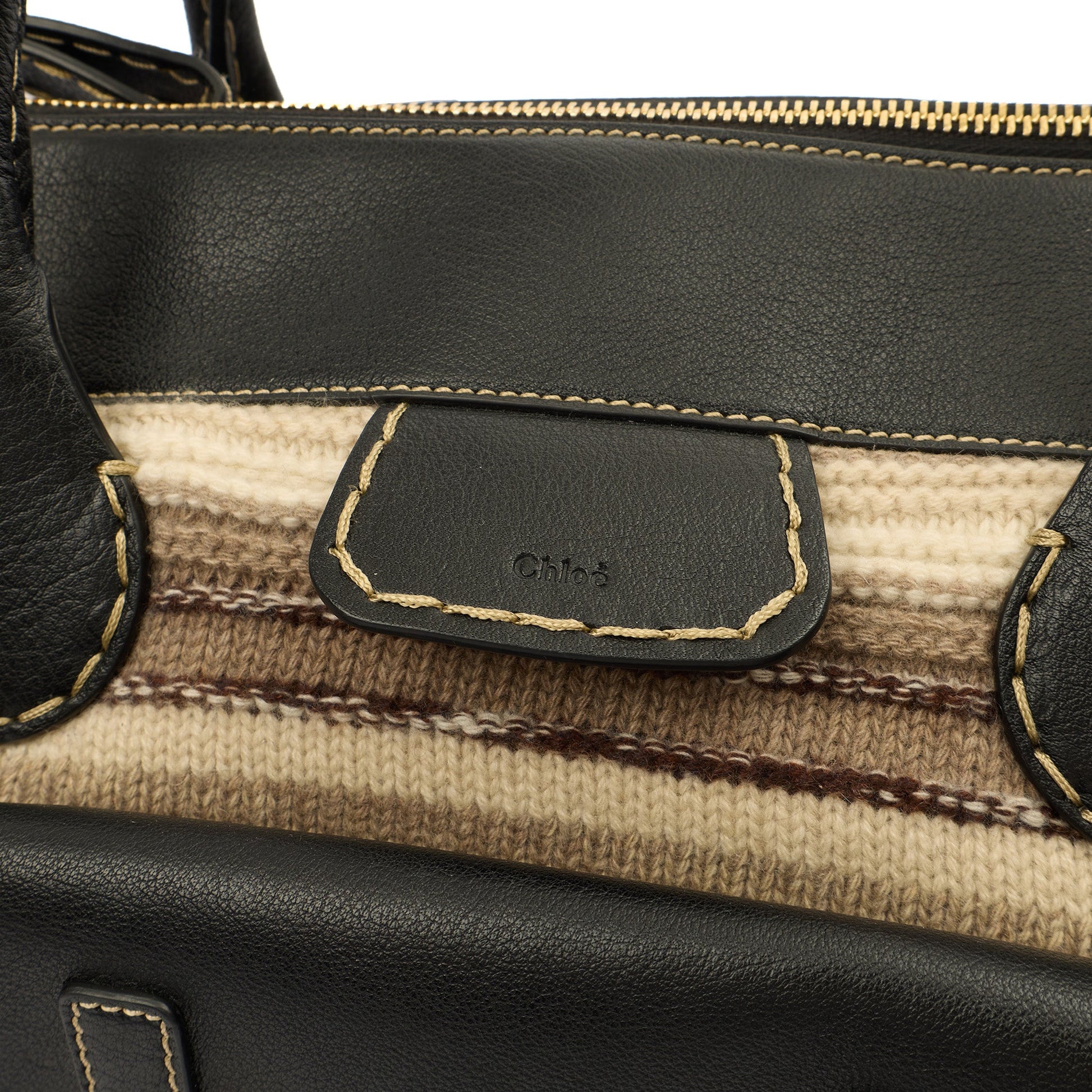 Chloe Tote Edith - Shoulder Bag in Neutral, Fabric — Lifestyle View