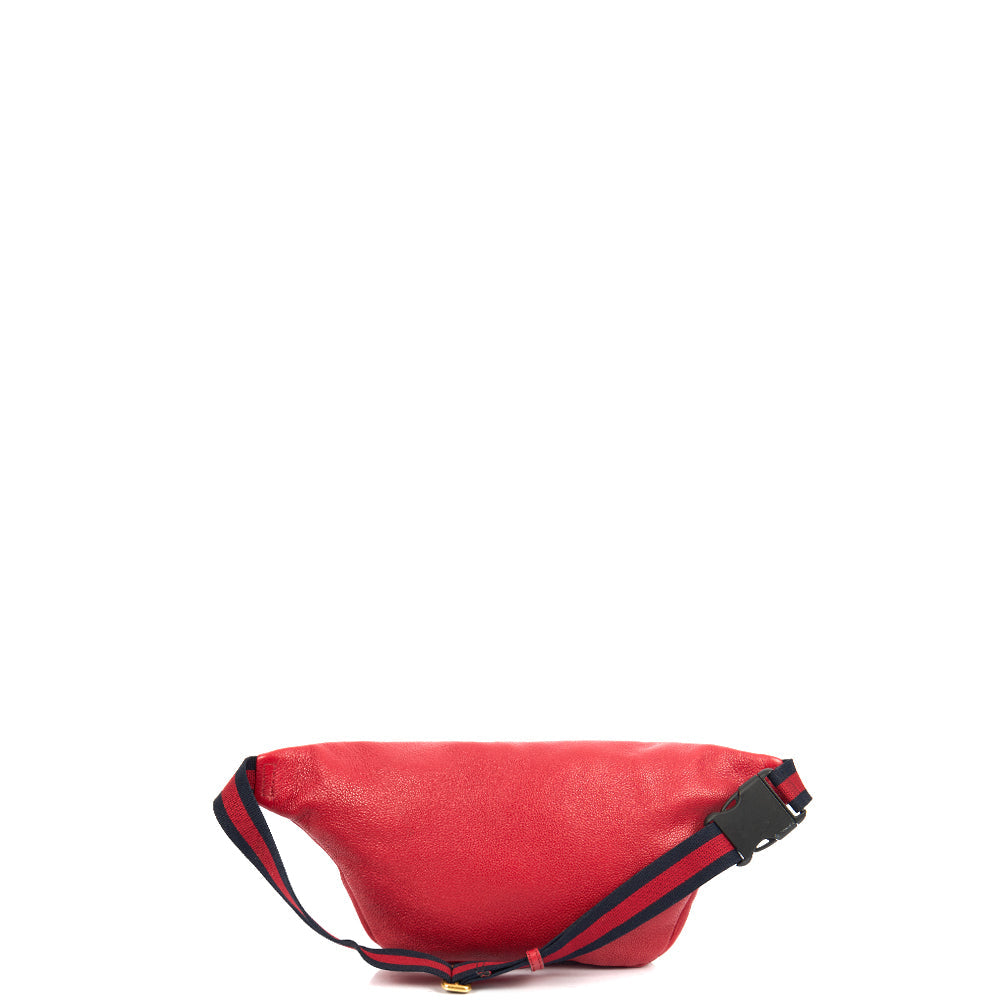 Gucci Bum Bag in Red, Leather — Detail View