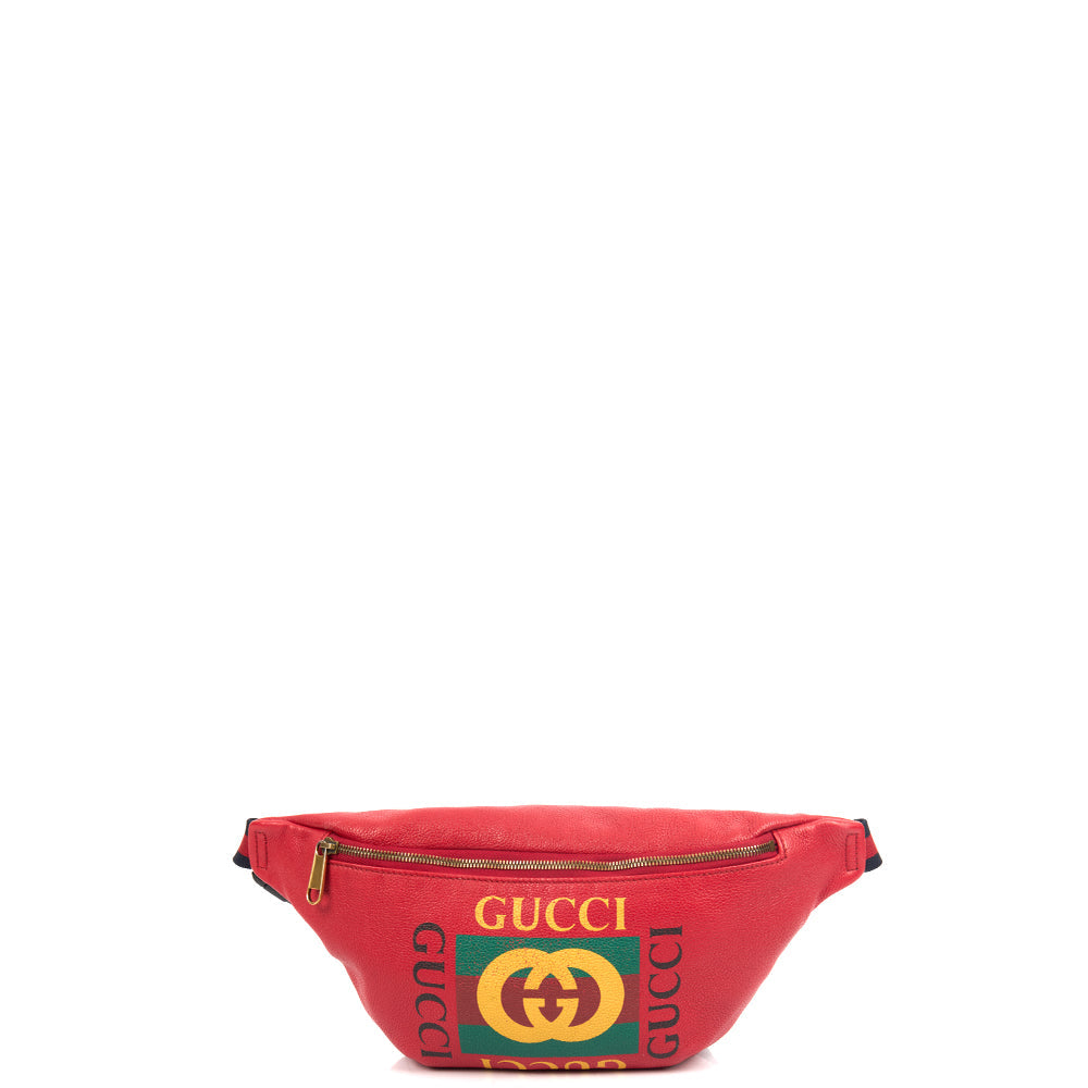 Gucci Bum Bag in Red, Leather — Alternate View 11